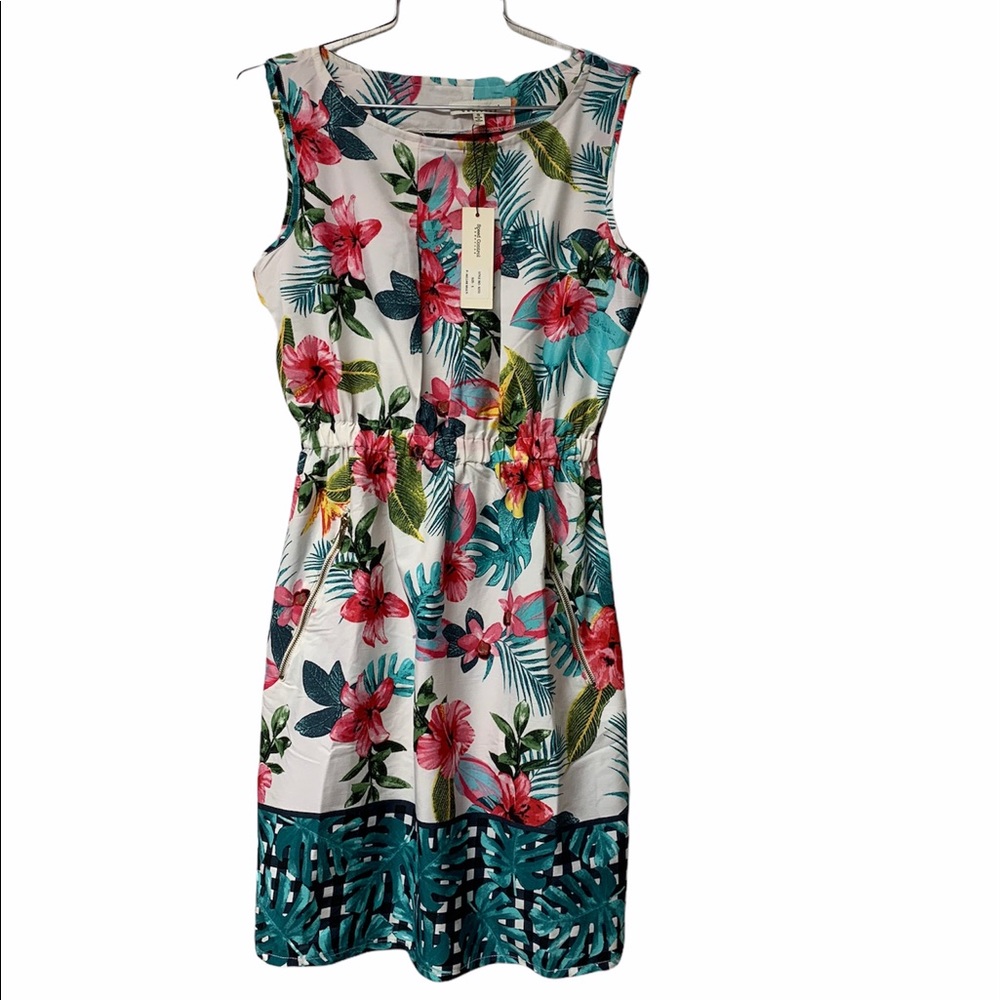 NWT Tropical Floral Summer Dress Small